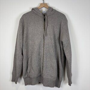 Columbia Full Zip Hoodie XL Men’s Heavyweight Fleece Lined Sweater JacketOatmeal